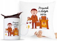 Zestaw Poduszka + Kubek Prezent Dla Prawnika Z Nadrukiem Ze Zdjęciem