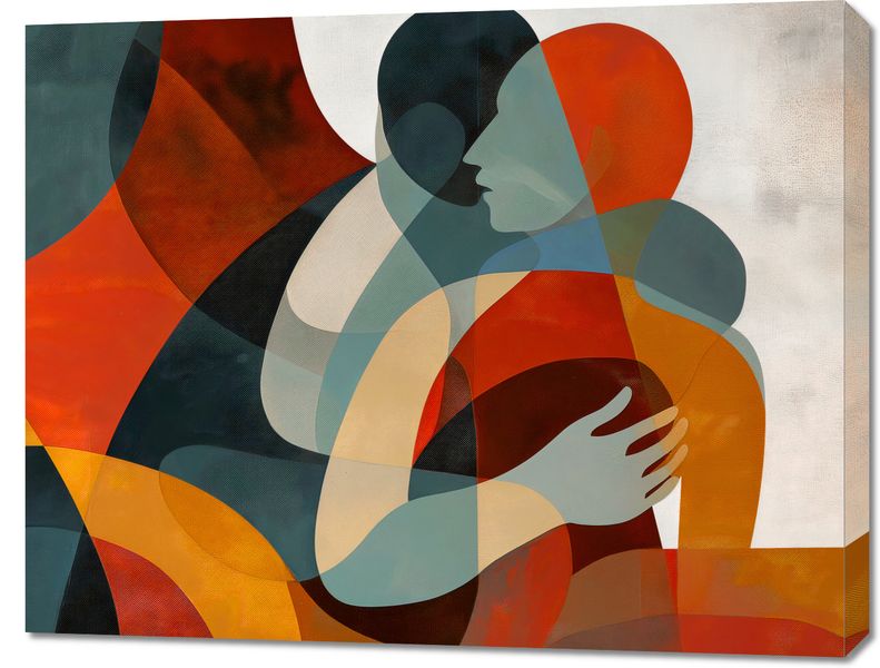 Obraz 90x70cm Objęcia zdjęcie 1