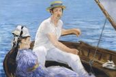Plakat 91,5x61cm Boating,  Édouard Manet Vintage do Salonu