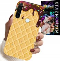 ETUI DO XIAOMI NOTE 8T - Z MOTYWEM WAFLA Z POLEWĄ CZEKOLADOWĄ