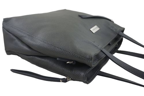 Torba skórzana A4 na ramię - Szara ciemna na Arena.pl