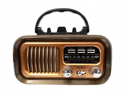 Retropolis AUSTIN Vintage Radio Retro Solar USB microSD Bluetooth na Arena.pl
