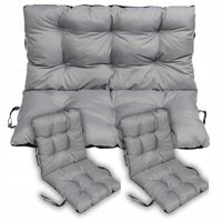 PODUSZKI OGRODOWE na meble 2x poduszka NA KRZESŁO 1 NA KANAPĘ 120x110 szare