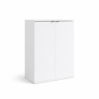 KOMODA BIAŁA 60CM DWUDRZWIOWA NOWOCZESNA SZAFKA Z PÓŁKAMI 2 DRZWIOWA