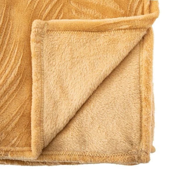 Koc flanelowy Zoa żółty 230x180cm zdjęcie 2