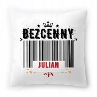 Poduszka Dla Juliana Na Urodziny Ze Zdjęciem Na Prezent Biała 40X40 Cm