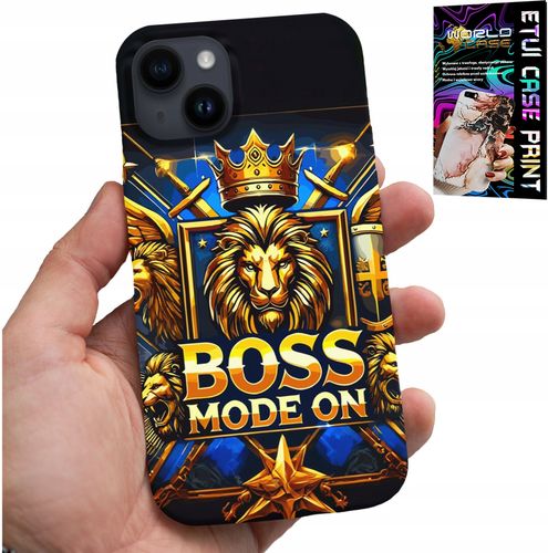 ETUI DO IPHONE 13 - BOSS LEW Z KORONĄ NA TARCZY CASE + FOLIA na Arena.pl