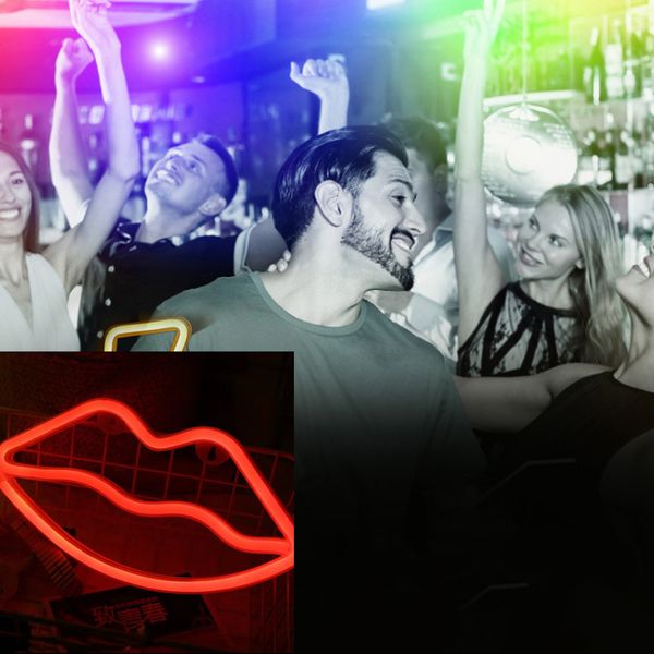 Neon Led Heckermann Wiszący Usta zdjęcie 4
