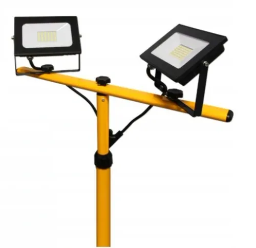 Naświetlacz halogen LED 2x 100W + statyw budowlany na Arena.pl