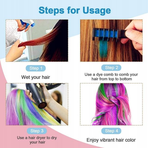 KREDA DO FARBOWANIA WŁOSÓW MALOWANIA Pasemka zdjęcie 4