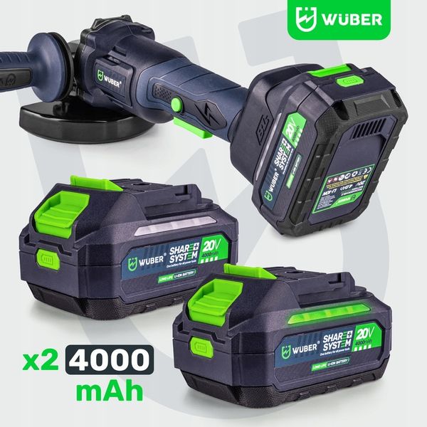 KĄTÓWKA SZLIFIERKA KĄTOWA AKUMULATOROWA DIAX+ 2 AKU 4.0AH+ ŁADOWARKA ZESTAW zdjęcie 14