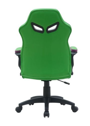 Ergonomiczne krzesło biurowe, zielone z fioletowymi elementa na Arena.pl