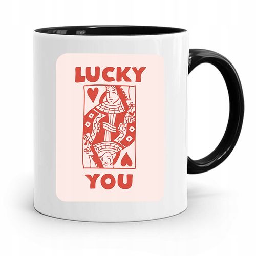 Kubek Czarny Dla Dziewczyny Żony Lucky You Prezent Z Nadrukiem Ze Zdjęciem na Arena.pl