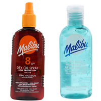 Malibu SPF8 Olejek Brązujący 200ml + Żel Po Opalaniu 100ml