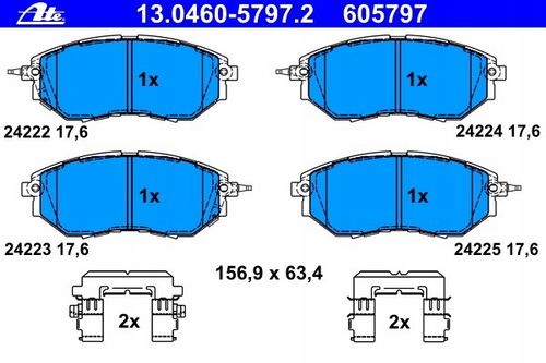 KLOCKI HAM PRZOD SUBARU LEGACY IV -09 ATE na Arena.pl