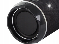 BEZPRZEWODOWY GŁOŚNIK CZARNY BLUETOOTH BOOMBOX PRZENOŚNY USB RADIO FM AUX