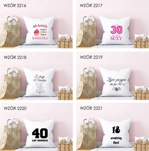 FOTO Poduszka Prezent na urodziny 20 30 40 50 60 na Arena.pl
