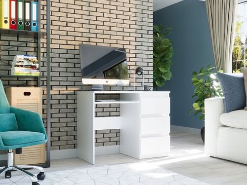 BIURKO KOMPUTEROWE 96CM STOLIK STÓŁ BIAŁE Prawe N3 na Arena.pl