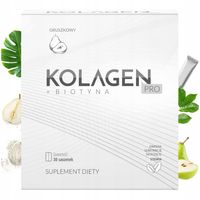 Kolagen Pro Naturalny Rybi Stawy Włosy Paznokcie Smak Gruszkowy 30 Saszetek