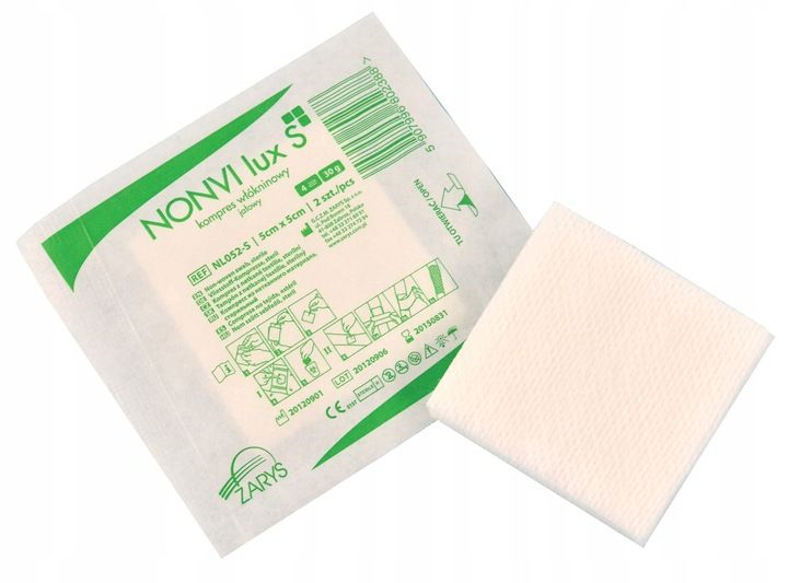 ZARYS NONVI lux S-7,5cm x 7,5cm 25szt x 5szt Kompres włókninowy, jałowy zdjęcie 13