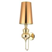 Kinkiet ścienny z abażurem Queen MB-8046-18 gold Step hampton złoty