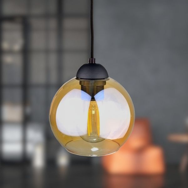 Lampa wisząca 1xE27 AMBRE BLACK zdjęcie 3
