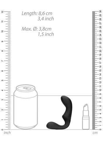pointed vibrating prostate massager with remote control   black na Arena.pl