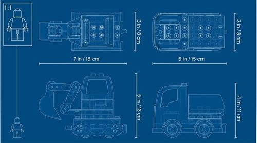 LEGO Duplo Plac Budowy Wywrotka Ciężarówka i Koparka Gąsienicowa Klocki 2+ na Arena.pl