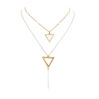 warstwowy, srebrno złoty naszyjnik z agatami by klaudia nieścior