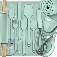 STOLNICA SILIKONOWA MATA KUCHENNA Z RANTEM PIECZENIA WAŁEK DUŻY ZESTAW 12EL