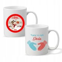 Kubek z nadrukiem PREZENT MERRY CHRISTMAS