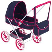 Wózek dla Lalek Głęboki Gondola Składany Daszek Piankowe Koła