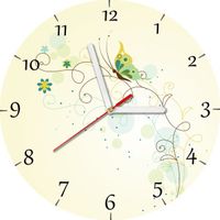 30X30CM ZEGAR MOTYL ZAWIJASACH OBRAZ DRUK DZIECIĘCY POKÓJ KOLORY