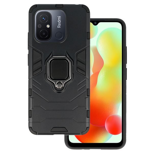Ring Armor Case do Xiaomi Redmi 12C/11A Czarny zdjęcie 1