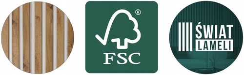 Lamele ścienne na Białej Płycie Dąb Różne kolory POLSKIE PREMIUM - 275x46cm na Arena.pl