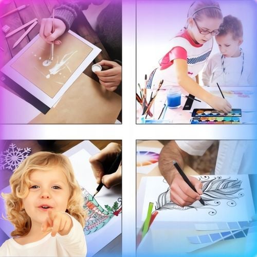 TABLET GRAFICZNY TABLICA DESKA KREŚLARSKA do rysowania kalka LED A4 PREZENT na Arena.pl