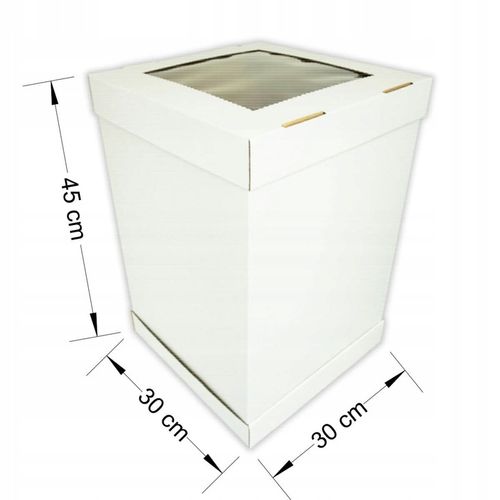 Karton na wysoki tort pietrowy 30x30x45 cm z okienkiem na Arena.pl