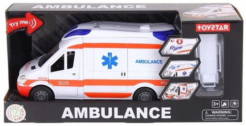 Ambulans Karetka Pogotowia Van Auto Napęd Dźwięki Nosze Otwierane Drzwi na Arena.pl