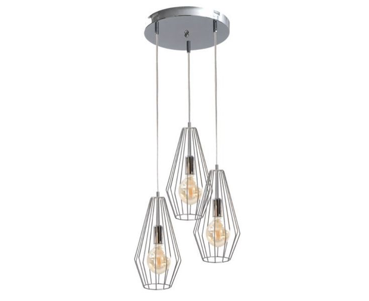 Lampa wisząca 3xE27 LEX SILVER zdjęcie 1