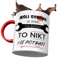 Kubek Czerwony Dla Synowej Żony Syna Na Prezent Z Nadrukiem Ze Zdjęciem