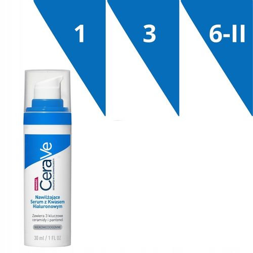 Serum Nawilżające Do Twarzy CeraVe z Kwasem Hialuronowym, Pantenolem 30ml na Arena.pl