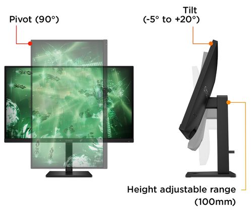 Monitor HP Omen 27q G2 QHD IPS 180Hz 27 cali 2560x1440 HDMI DisplayPort pivot AV4H6AS na Arena.pl