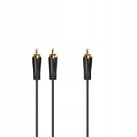 Kabel HAMA cinch - 2 x 5 m do subwoofera Czarny