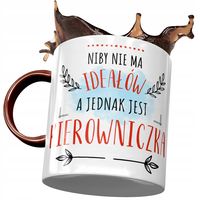 Kubek Bordowy Dla Kierowniczki Niby Nie Ma Ideałów Z Nadrukiem Ze Zdjęciem