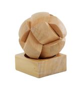 Puzzle w kształcie piłki ROUND DEXTERITY, brązowy