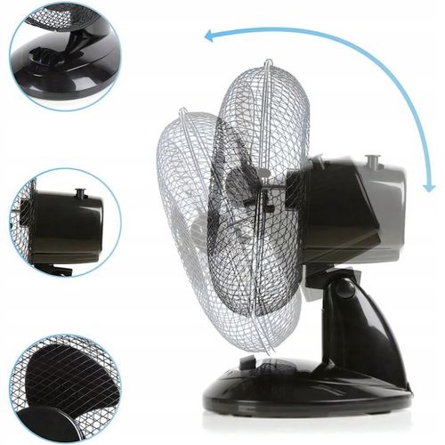 WENTYLATOR WIATRAK STOŁOWY STOJĄCY BIURKOWY OSCYLACJA CICHY MOCNY SKUTECZNY na Arena.pl