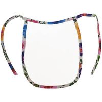 Śliniak biały z kolorową lamówką do sublimacji - białe słowiańskie kwiaty