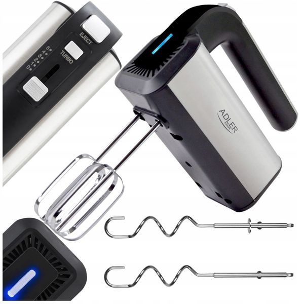 Mikser ręczny Robot kuchenny 800W 5 biegów + TURBO 4 Mieszadła Wolny start zdjęcie 1