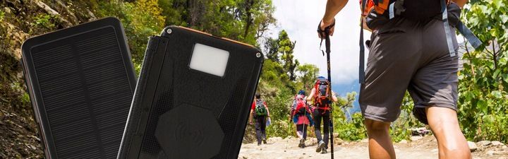 WEBSKI POWERBANK SOLARNY MOCNE 4 PANELE SOLARNE POJEMNOŚĆ 20000MAH USB-C zdjęcie 16