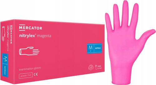 rękawice nitrylowe 100 szt. 8-m nitrylex magenta na Arena.pl